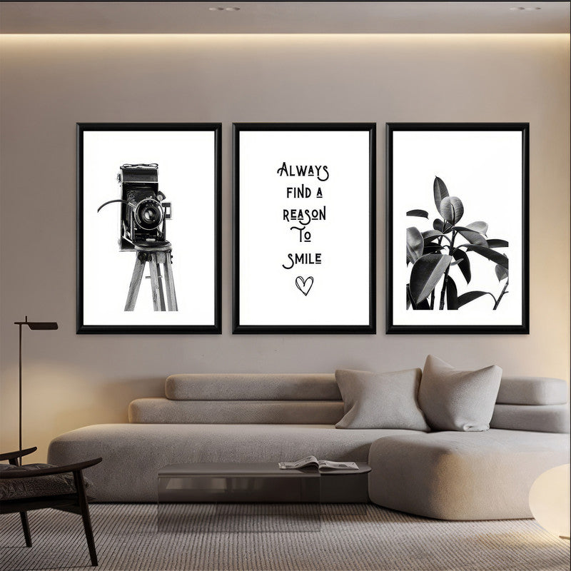 LuxuryStroke's Motivation Painting Quotes, Painting Motivational Quotesand Inspirational Art Paintings - Motivational Art - For Photography Enthusiasts - Set Of 3 Paintings