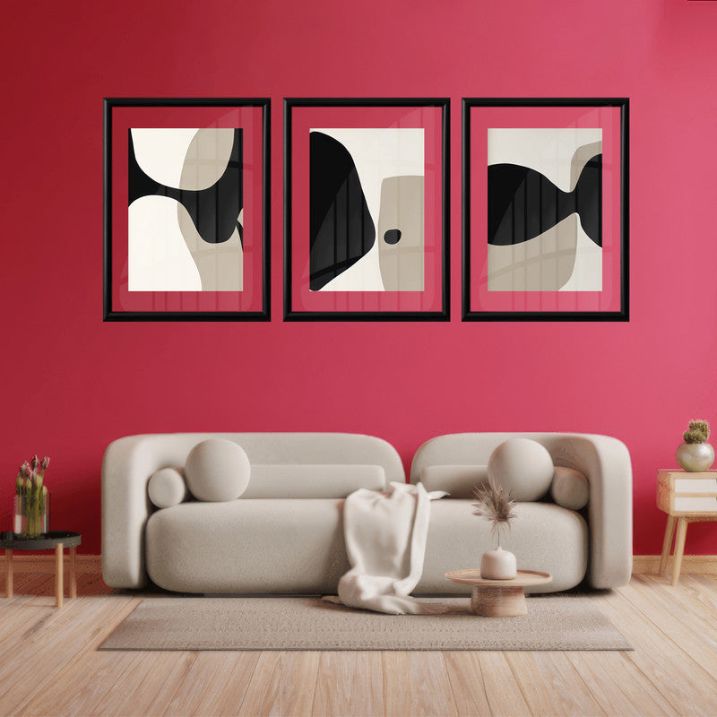 LuxuryStroke's Abstract Acrylic Artwork, Abstract Art Modern Artand Abstract Acrylic Portrait - Abstract Art - Set Of 3 Abstract Paintings