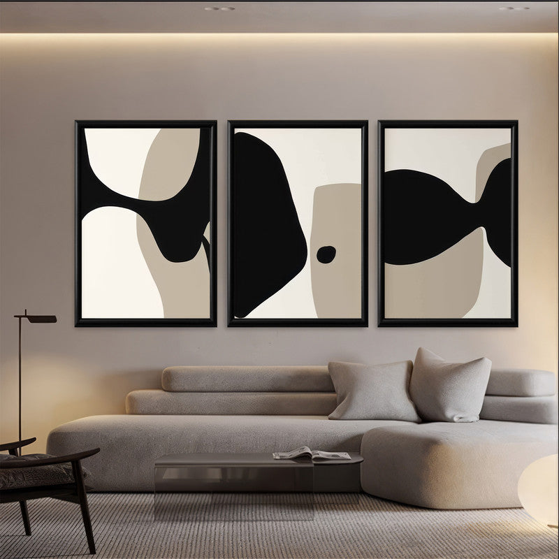 LuxuryStroke's Abstract Acrylic Artwork, Abstract Art Modern Artand Abstract Acrylic Portrait - Abstract Art - Set Of 3 Abstract Paintings