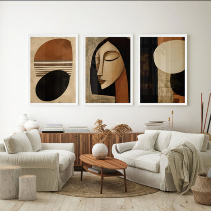 LuxuryStroke's Abstract Woman Painting, Abstract Painting Womanand Women Empowerment Art - Women Art - Set Of 3 Paintings