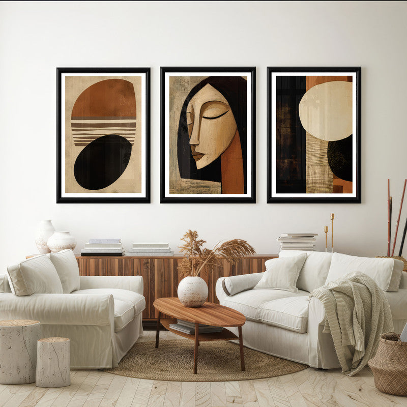 LuxuryStroke's Abstract Woman Painting, Abstract Painting Womanand Women Empowerment Art - Women Art - Set Of 3 Paintings