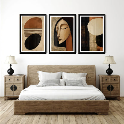 LuxuryStroke's Abstract Woman Painting, Abstract Painting Womanand Women Empowerment Art - Women Art - Set Of 3 Paintings