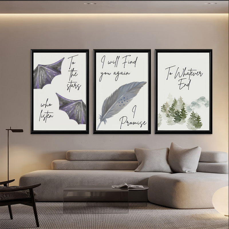 LuxuryStroke's Painting Motivational Quotes, Motivation Painting Quotesand Motivation Paintings With Quotes - Romantic Affirmations - Set Of 3 Affirmation-Fueled Posters