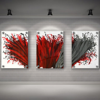 LuxuryStroke's Abstract Acrylic Flower Painting, Abstract Floral Acrylic Paintingand Acrylic Abstract Flower Painting - Abstract Art - Set Of 3 Abstract Paintings